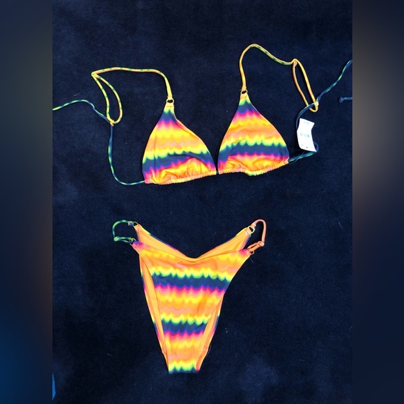 Other - NWT_Pink & Orange Colorful Bikini Set by PacSun_NWT